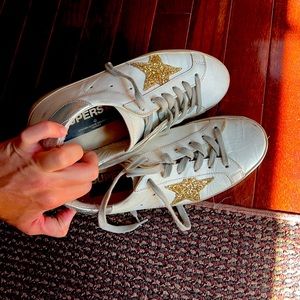 Gold goose gold sneakers